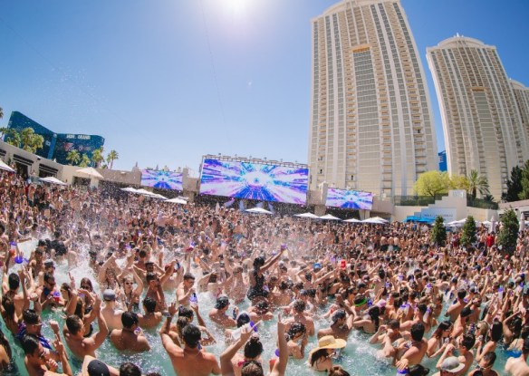 pool party at the MGM Grand in Vegas